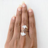 Gingko Leaf Silver Ring