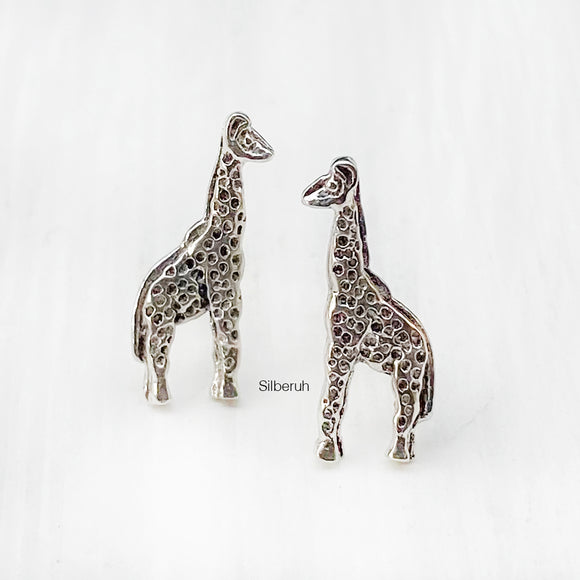 Giraffe Silver Stud Earring