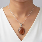 Golden sunstone spiritual pendant without chain