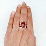 Golden Sunstone Knot Silver Ring