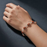925 silver bracelet with golden shimmer stone