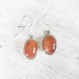 Golden Sunstone Silver Earring