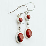 Golden Sunstone Silver Earring