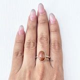 Man-made Sunstone Silver Ring