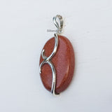 Golden Sunstone Silver Pendant