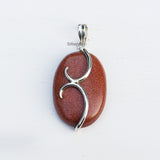 Golden Sunstone Silver Pendant