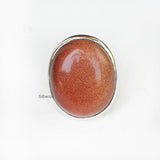 Golden Sunstone Silver Ring