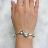 natural green amethyst sterling silver bracelet India