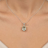 925 sterling silver green amethyst oval pendant India