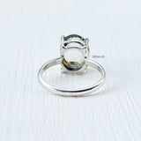 Green Amethyst Silver Ring