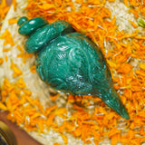 Green Aventurine Carved Shankh