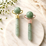 Green Aventurine Face Massager Round Roller
