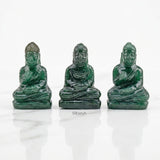 Green Aventurine mini Buddha figurine carved from natural stone