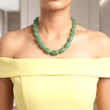 Green Aventurine Silver Necklace