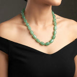 Green Aventurine Silver Necklace