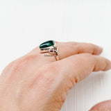 Green Onyx Celtic Knot Silver Ring