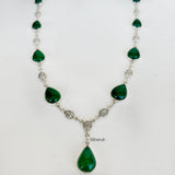 Green Onyx Filigree Silver Necklace
