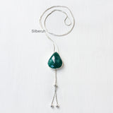 Green Onyx Silver Necklace