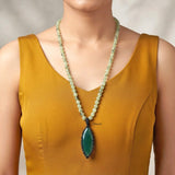 Green Onyx & Prehnite Beaded Necklace