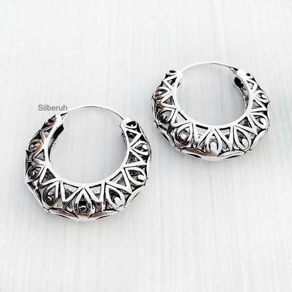 Silver Hoops - buy latest hoop Earrings designs online at best price — KO  Jewellery