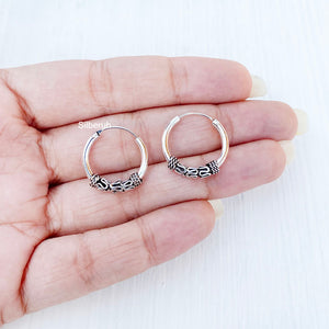 Gypsy Silver Bali Hoop Earring