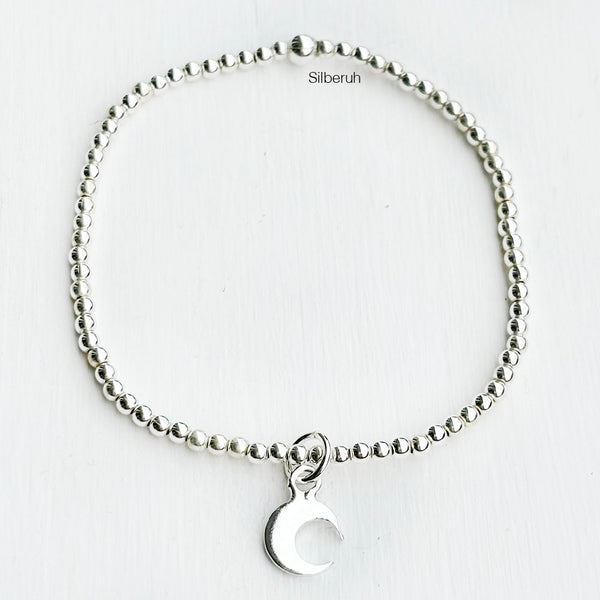 HalfMoonCharmStretchableSilver