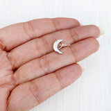 Half Moon Silver Nose Pin