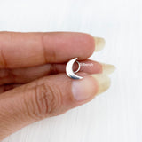 Half Moon Silver Nose Pin