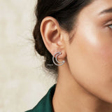 925 silver half moon stud earrings India