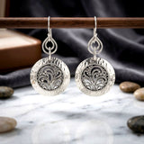 Hammered Filigree Silver Earring