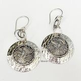Hammered Filigree Silver Earring
