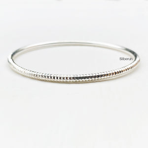 Hammered Silver Bangle