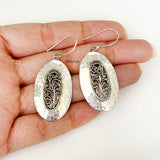 Hammered Silver Jali Earring