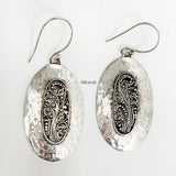 Hammered Silver Jali Earring