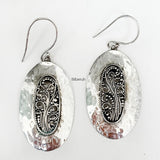 Hammered Silver Jali Earring