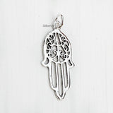 Hamsa Evil Eye Silver Pendant