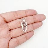 Hamsa Evil Eye Silver Pendant