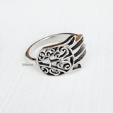 Hamsa Evil Eye Silver Ring