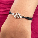 Hamsa Hand Silver Adjustable Bracelet