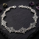 hamsa hand jali bracelet 925 sterling silver India