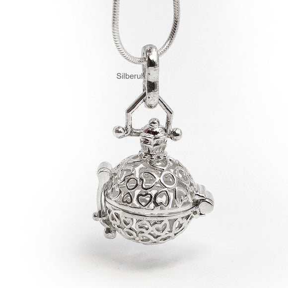 Harmony Ball Heart Silver Pendant