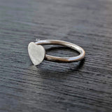 Heart Midi Stacking Silver Ring