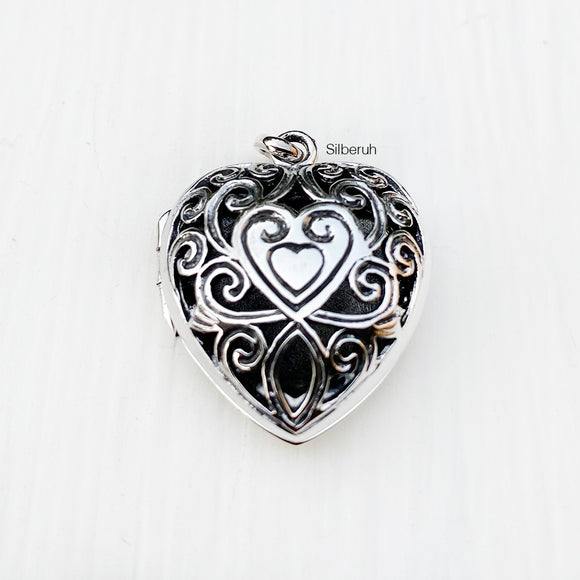Heart Silver Locket Pendant