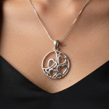 925 sterling silver hearts pendant