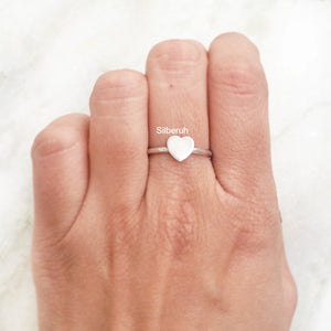 Heart Stacking Silver Ring