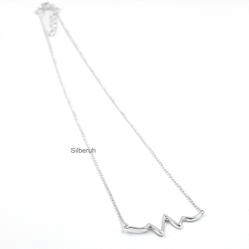 Heartbeat Silver Necklace – SILBERUH
