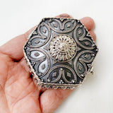 Hexagonal Kumkum Silver Box