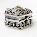 Hexagonal Kumkum Silver Box