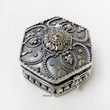 Hexagonal Kumkum Sindoor Silver Box