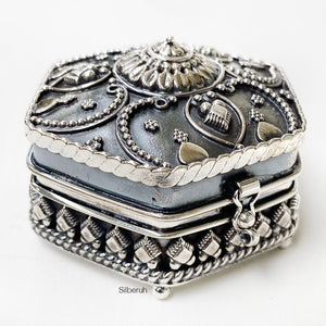 Hexagonal Kumkum Sindoor Silver Box